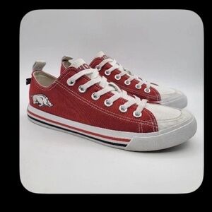 Red Canvas Athletic Shoes